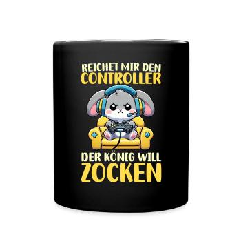 Il me tend la manette que le roi veut jouer - Mug uni - noir - Devant