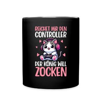Il me tend la manette que le roi veut jouer - Mug uni - noir - Devant