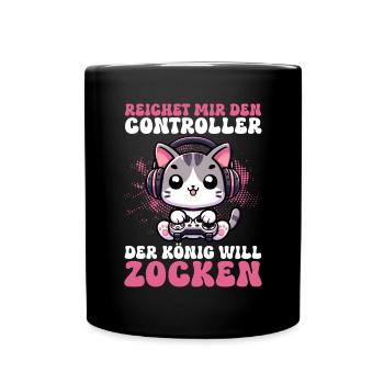 Il me tend la manette que le roi veut jouer - Mug uni - noir - Devant