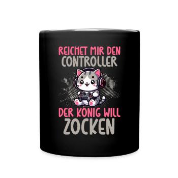 Il me tend la manette que le roi veut jouer - Mug uni - noir - Devant