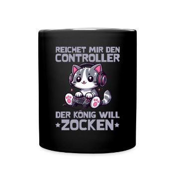 Il me tend la manette que le roi veut jouer - Mug uni - noir - Devant