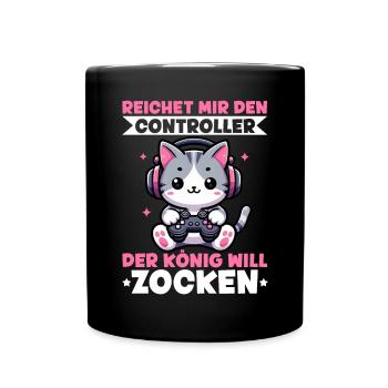 Il me tend la manette que le roi veut jouer - Mug uni - noir - Devant