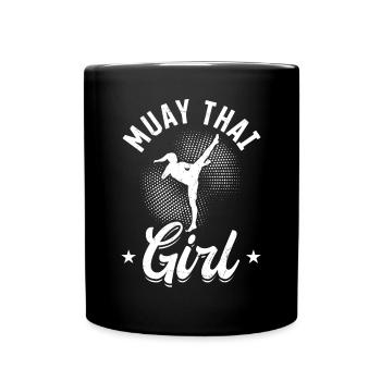 Muay Thai Girl Muay Thai Martial Arts - Muay Thai - Full Colour Mug - black - Front