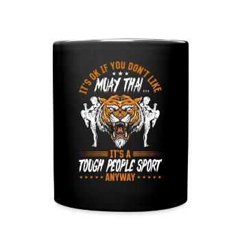 Muay Thai Martial Arts - Funny Muay Thai Fighting - Full Colour Mug - black - Front