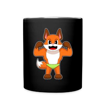 Fox Bodybuilder Sport de culturisme - Mug uni - noir - Devant