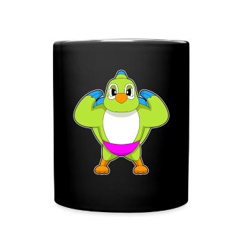 Parrot Bodybuilder Bodybuilding Sport - Mug uni - noir - Devant
