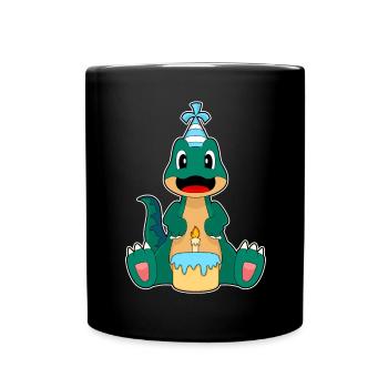 Gâteau d’anniversaire dinosaure - Mug uni - noir - Devant