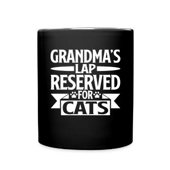 Cadeaux de grand-mère chat - Mug uni - noir - Devant