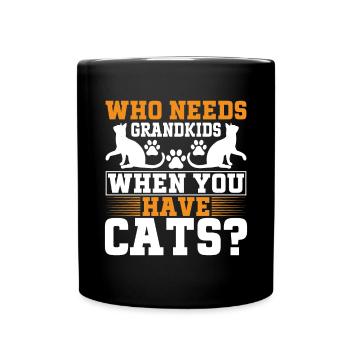 Cat Grandma Gifts - Tasse einfarbig - Schwarz - Vorne
