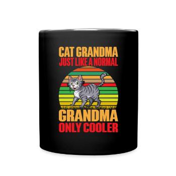 Cadeaux de grand-mère chat - Mug uni - noir - Devant