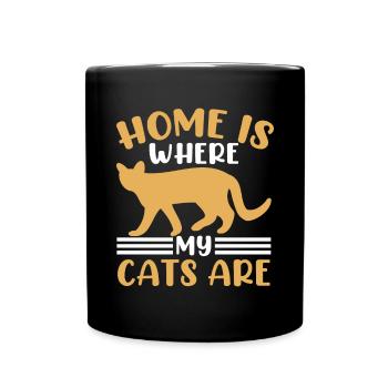 Cat Grandma Gifts - Tasse einfarbig - Schwarz - Vorne