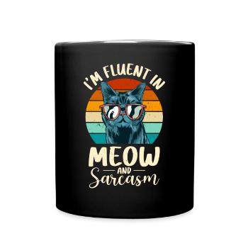 Drôle de dicton de chat - Mug uni - noir - Devant