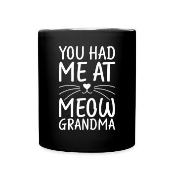 Cat Grandma Gifts - Tasse einfarbig - Schwarz - Vorne
