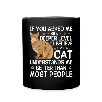 Drôle de dicton de chat - Mug uni - noir - Devant