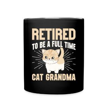 Cadeaux de grand-mère chat - Mug uni - noir - Devant