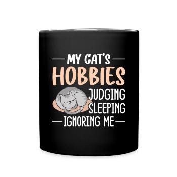 Drôle de dicton de chat - Mug uni - noir - Devant