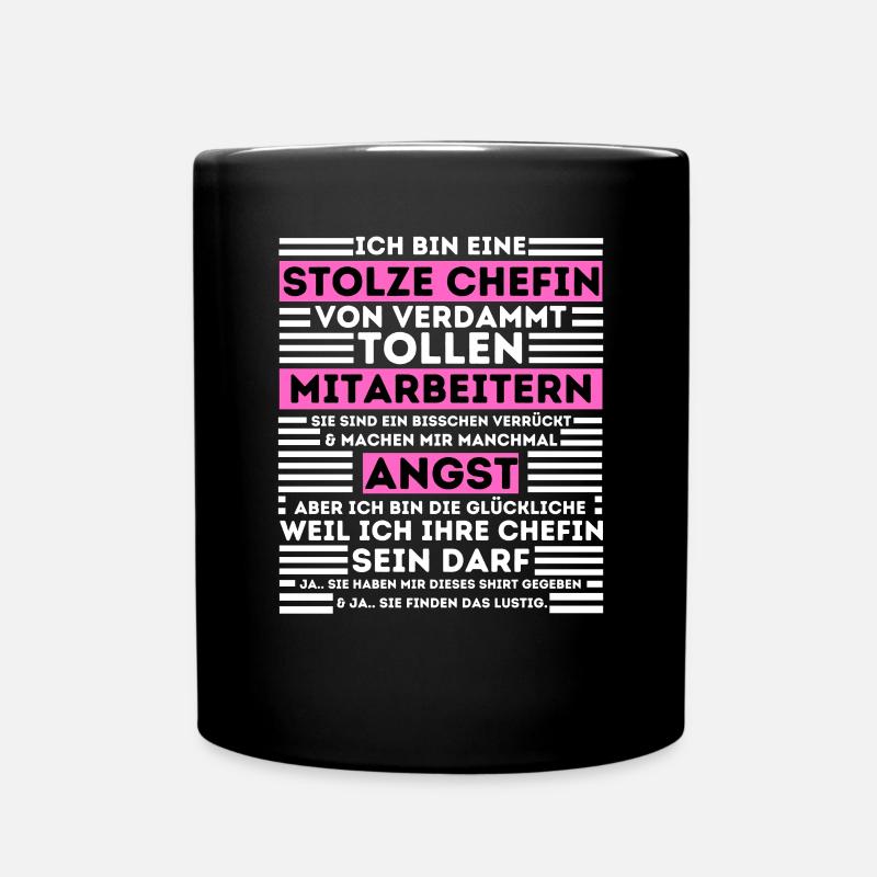 STOLZE CHEFIN VON VERDAMMT TOLLEN MITARBEITERN - Tasse einfarbig - Schwarz