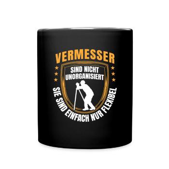 Surveyor is flexible Land surveyor - Full Colour Mug - black - Front
