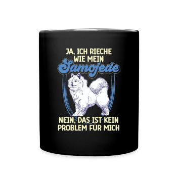 Samojede Samojedenspitz Rieche nach Samojede - Tasse einfarbig - Schwarz - Vorne