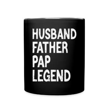 Husband Father Papa Legend Father's Day - Full Colour Mug - black - Front