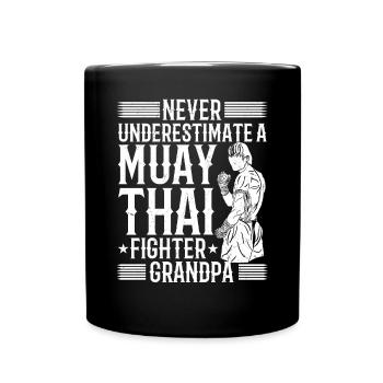 Combattant de Muay Thai Grand-père Combattant de Muay Thai - Mug uni - noir - Devant