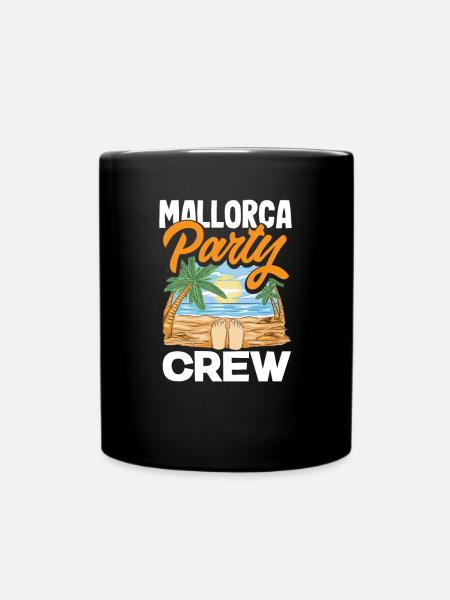 Mallorca Party Crew Mallorca Urlaub - Tasse einfarbig - Schwarz