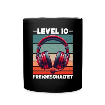 Niveau 10 Débloqué Gaming Birthday PC - Mug uni - noir - Devant