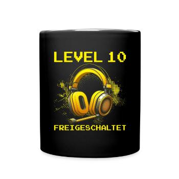 Niveau 10 Débloqué Gaming Birthday PC - Mug uni - noir - Devant