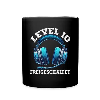 Niveau 10 Débloqué Gaming Birthday PC - Mug uni - noir - Devant