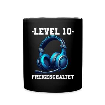 Niveau 10 Débloqué Gaming Birthday PC - Mug uni - noir - Devant