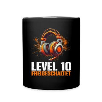 Niveau 10 Débloqué Gaming Birthday PC - Mug uni - noir - Devant