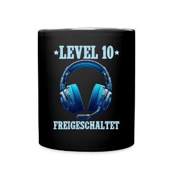 Niveau 10 Débloqué Gaming Birthday PC - Mug uni - noir - Devant