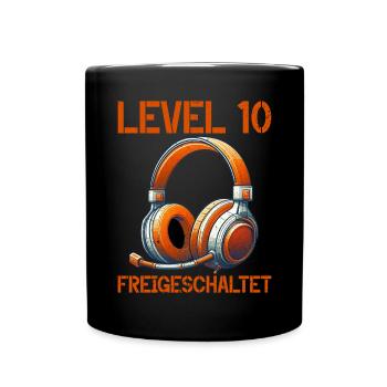 Niveau 10 Débloqué Gaming Birthday PC - Mug uni - noir - Devant