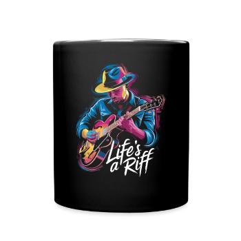 Jazz: Life is a Riff - Full Colour Mug - black - Front