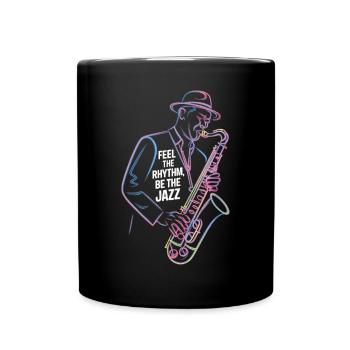 Sentez le rythme, soyez le jazz - Mug uni - noir - Devant