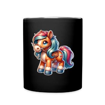 Pferd - Tasse einfarbig - Schwarz - Vorne