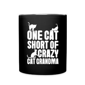 Cadeaux de grand-mère chat - Mug uni - noir - Devant