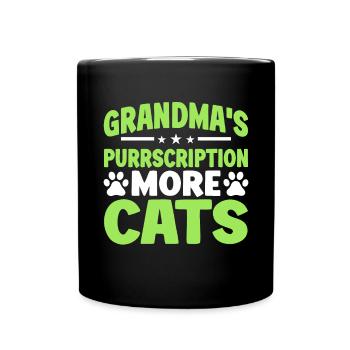 Cadeaux de grand-mère chat - Mug uni - noir - Devant