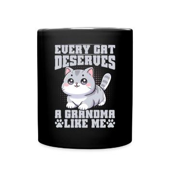 Cadeaux de grand-mère chat - Mug uni - noir - Devant