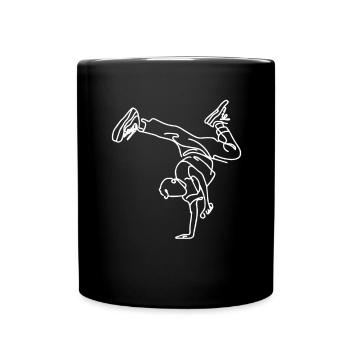 Breakdance Boy Drawing - Full Colour Mug - black - Front