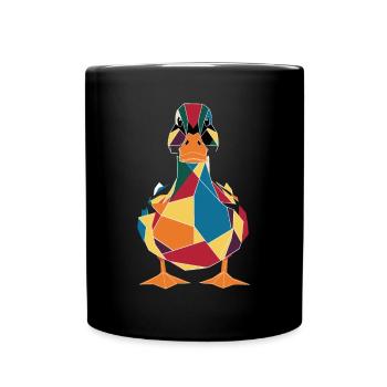 Style canard géométrique coloré pour les amateurs d’art - Mug uni - noir - Devant