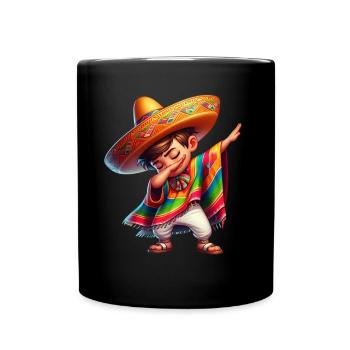 Mexikanischer Junge Tubt Sombrero Cinco De Mayo - Tasse einfarbig - Schwarz - Vorne