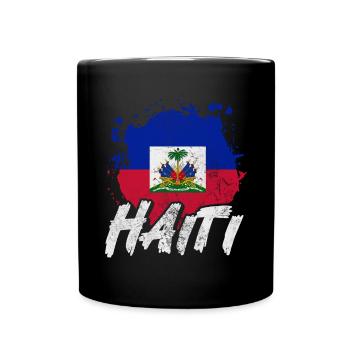 Haiti - Tasse einfarbig - Schwarz - Vorne