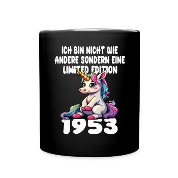 Limited Edition 1953 Geburtstag 1953 Geboren - Tasse einfarbig - Schwarz - Vorne