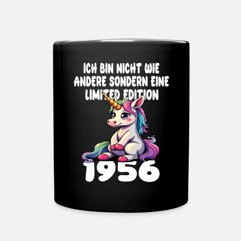 Limited Edition 1956 Geburtstag 1956 Geboren - Tasse einfarbig - Schwarz