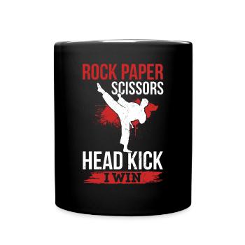Roche Papier Ciseaux Coup de tête I Win - Muay Thai - Mug uni - noir - Devant