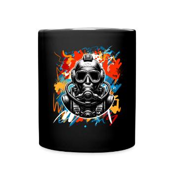 Diving Divers - Full Colour Mug - black - Front