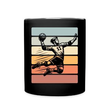 Handball Handballer - Tasse einfarbig - Schwarz - Vorne