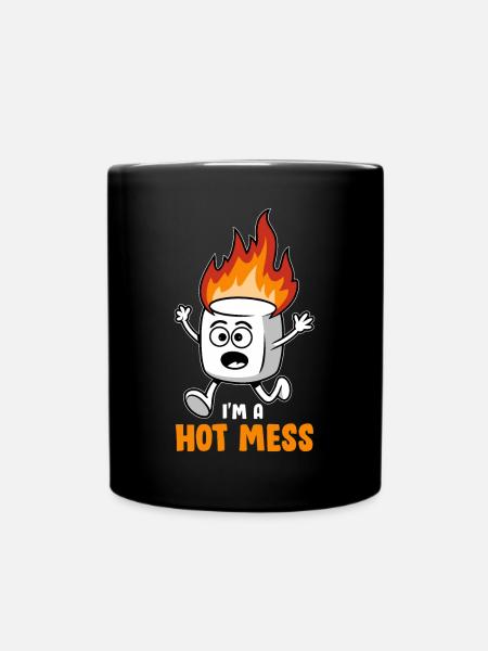 Marshmallow - Tasse einfarbig - Schwarz