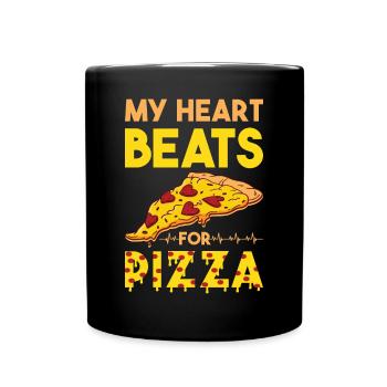 Funny pizza saying - Full Colour Mug - black - Front
